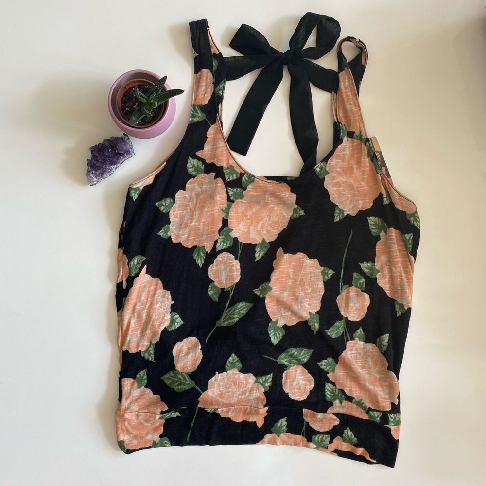 NWT Urban Outfitters Floral Crisscross Top